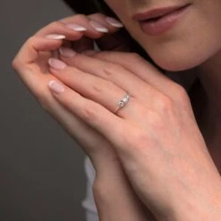 Chisholm Hunter Platinum 'Heart' Brilliant Cut 0.50ct Diamond Three Stone Ring -Chisholm Hunter 1 004 03 0183 3 1