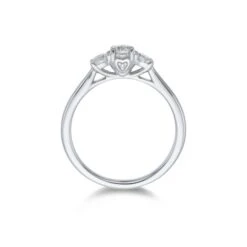 Chisholm Hunter Platinum 'Heart' Brilliant Cut 0.50ct Diamond Three Stone Ring -Chisholm Hunter 1 004 03 0183c