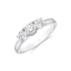Chisholm Hunter Platinum 'Heart' Brilliant Cut 1.00ct Diamond Three Stone Ring -Chisholm Hunter 1 004 03 0184