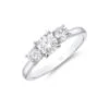 Chisholm Hunter Platinum 'Heart' Brilliant Cut 0.75ct Diamond Three Stone Ring