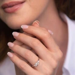 Chisholm Hunter Platinum 'Heart' Brilliant Cut 0.75ct Diamond Three Stone Ring -Chisholm Hunter 1 004 03 0191 8