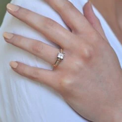 Chisholm Hunter 18ct Yellow Gold Princess Cut 0.80ct Diamond Cluster Ring -Chisholm Hunter 1 008 01 0092