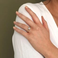 Chisholm Hunter 18ct Yellow Gold Princess Cut 0.80ct Diamond Cluster Ring -Chisholm Hunter 1 008 01 0092 lifestyle