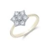 Chisholm Hunter 18ct Yellow Gold Brillant Cut 0.90ct Diamond Flower Cluster Ring -Chisholm Hunter 1 008 01 0244 2