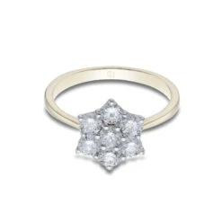 Chisholm Hunter 18ct Yellow Gold Brillant Cut 0.90ct Diamond Flower Cluster Ring 11 Chisholm Hunter 18ct Yellow Gold Brillant Cut 0.90ct Diamond Flower Cluster Ring -Chisholm Hunter 1 008 01 0244b