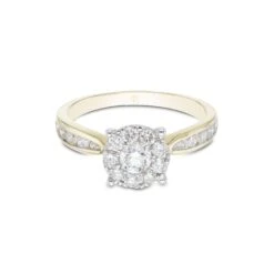 Chisholm Hunter 18ct Yellow Gold Brilliant Cut 0.75ct Diamond Cluster Ring -Chisholm Hunter 1 008 01 0253b