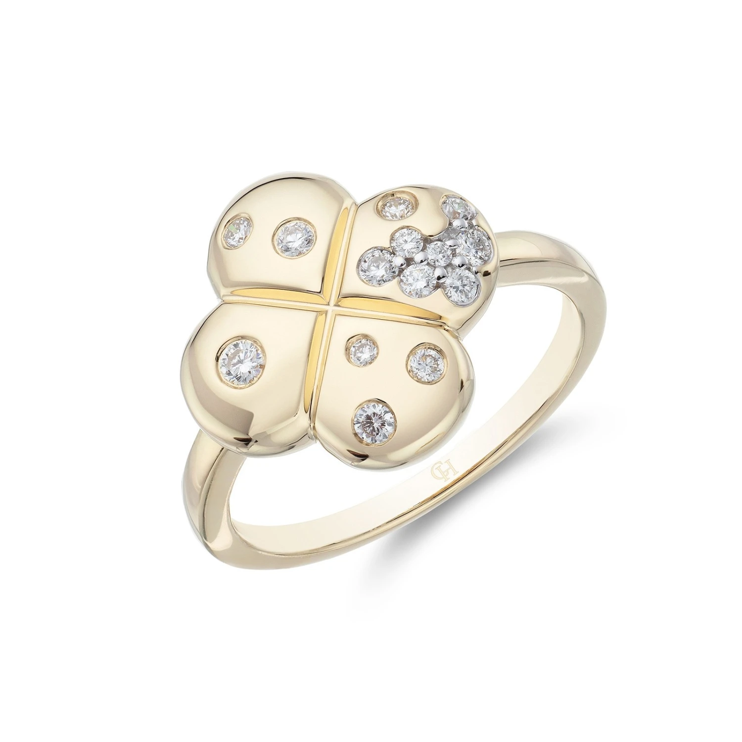 Chisholm Hunter 18ct Yellow Gold 0.21ct Round Brilliant Cluster Flower Style Ring 3 Chisholm Hunter 18ct Yellow Gold 0.21ct Round Brilliant Cluster Flower Style Ring