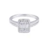 Chisholm Hunter 18ct White Gold Approx 0.60ct Baguette & Round Brilliant Cluster & Diamond Shoulder Ring 1 Chisholm Hunter 18ct White Gold Approx 0.60ct Baguette & Round Brilliant Cluster & Diamond Shoulder Ring -Chisholm Hunter 1 008 02 0381