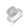 Chisholm Hunter 18ct White Gold Baguette And Brilliant Cut 1.50ct Diamond Cluster Ring -Chisholm Hunter 1 008 02 0448 1