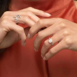 Chisholm Hunter 18ct White Gold Brilliant Cut 0.75ct Diamond Cluster Ring -Chisholm Hunter 1 008 02 0745 om 1