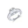 Chisholm Hunter 18ct White Gold Baguette And Brilliant Cut 1.75ct Diamond Cluster Ring