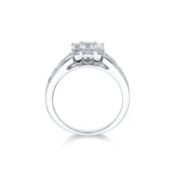 Chisholm Hunter 18ct White Gold Baguette And Brilliant Cut 1.75ct Diamond Cluster Ring 12 Chisholm Hunter 18ct White Gold Baguette And Brilliant Cut 1.75ct Diamond Cluster Ring -Chisholm Hunter 1 008 02 0749c