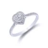 Chisholm Hunter 18ct White Gold Brilliant Cut 0.20ct Diamond Heart Cluster Ring -Chisholm Hunter 1 008 02 0750 1