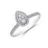 Chisholm Hunter 18ct White Gold Brilliant Cut 0.25ct Diamond Cluster Ring