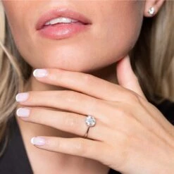 Chisholm Hunter 18ct White Gold Marquise And Princess Cut 0.90ct Diamond Cluster Ring -Chisholm Hunter 1 008 02 0807 om 2