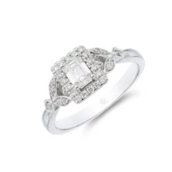 Chisholm Hunter 18ct White Gold 0.55ct Mixed Diamond Cluster Ring
