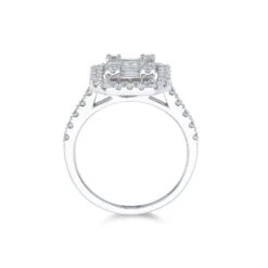 Chisholm Hunter 18ct White Gold 1.06ct Baguette And Round Brilliant Diamond Cluster Ring 11 Chisholm Hunter 18ct White Gold 1.06ct Baguette And Round Brilliant Diamond Cluster Ring -Chisholm Hunter 1 008 02 0821 d 2 1