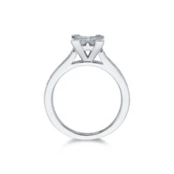 Chisholm Hunter Platinum Princess Cut 1.00ct Diamond Cluster Ring -Chisholm Hunter 1 008 03 0122c