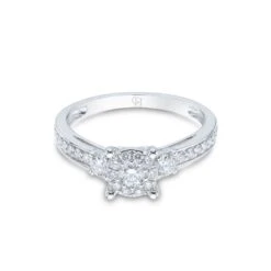 Chisholm Hunter 9ct White Gold Brilliant Cut 0.50ct Diamond Cluster Ring 12 Chisholm Hunter 9ct White Gold Brilliant Cut 0.50ct Diamond Cluster Ring -Chisholm Hunter 1 008 04 0204b