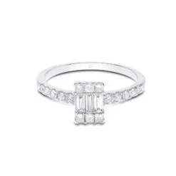 Chisholm Hunter 9ct White Gold Baguette And Brilliant Cut 0.50ct Diamond Cluster Ring 10 Chisholm Hunter 9ct White Gold Baguette And Brilliant Cut 0.50ct Diamond Cluster Ring -Chisholm Hunter 1 008 04 0212 d 1
