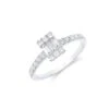 Chisholm Hunter 9ct White Gold Baguette And Brilliant Cut 0.50ct Diamond Cluster Ring -Chisholm Hunter 1 008 04 0212 p 1