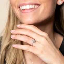 Chisholm Hunter 9ct White Gold Baguette 0.33ct Diamond Cluster Ring -Chisholm Hunter 1 008 04 0216 ls 1