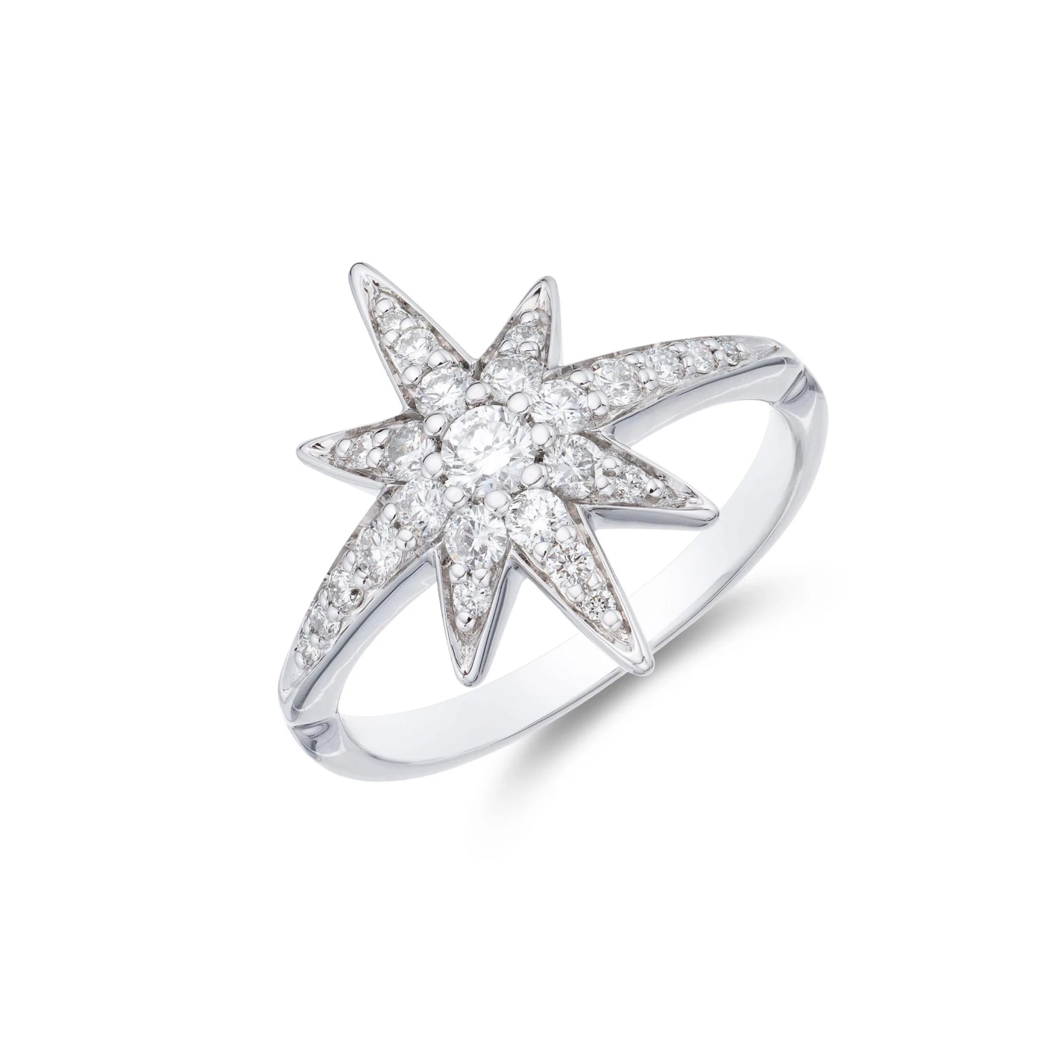 Chisholm Hunter 9ct White Gold Brilliant Cut Diamond 0.45ct Pave Star Ring 3 Chisholm Hunter 9ct White Gold Brilliant Cut Diamond 0.45ct Pave Star Ring