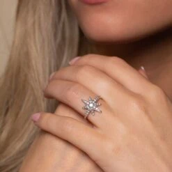 Chisholm Hunter 9ct White Gold Brilliant Cut Diamond 0.45ct Pave Star Ring 15 Chisholm Hunter 9ct White Gold Brilliant Cut Diamond 0.45ct Pave Star Ring -Chisholm Hunter 1 008 04 0217 white gold star ring 1