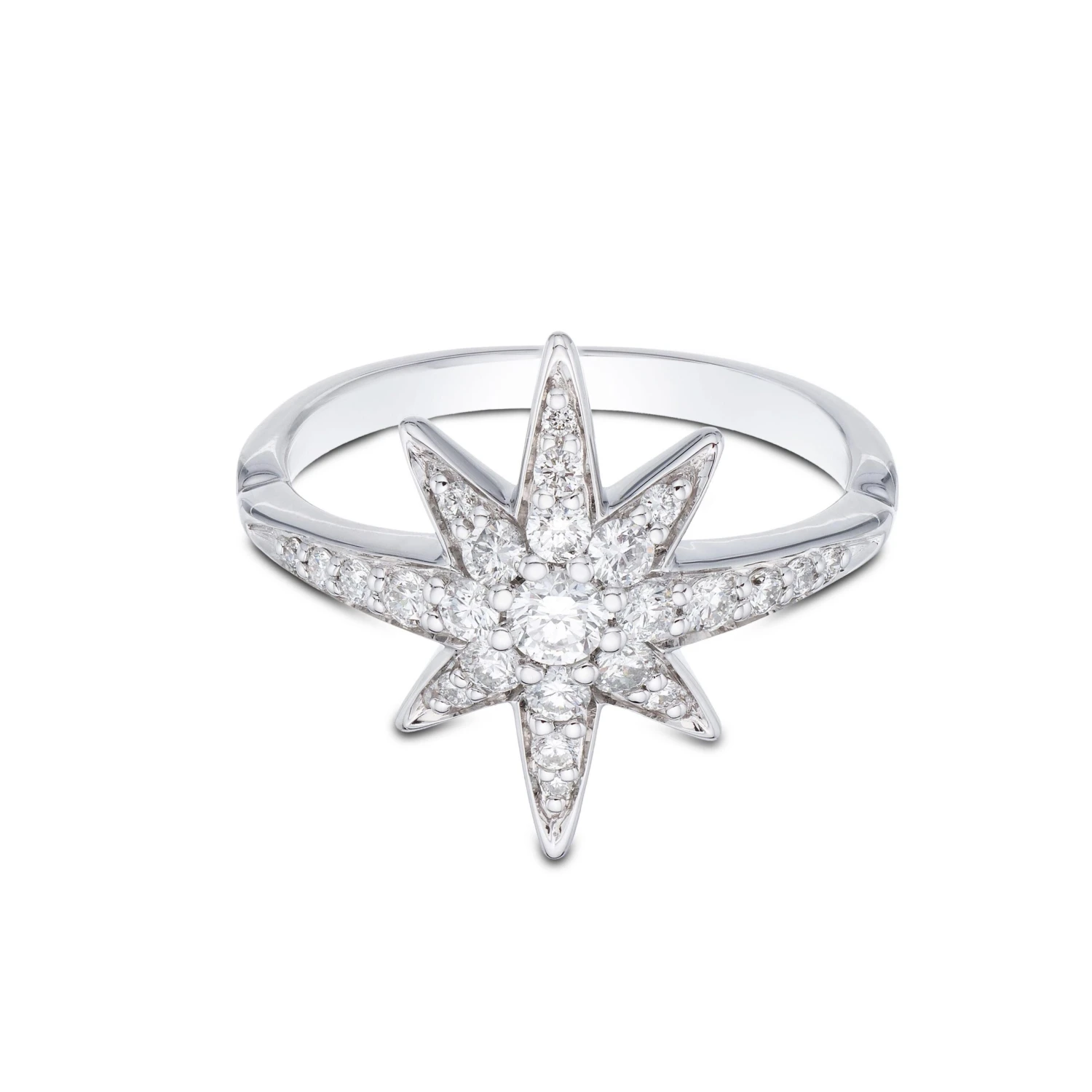 Chisholm Hunter 9ct White Gold Brilliant Cut Diamond 0.45ct Pave Star Ring 5 Chisholm Hunter 9ct White Gold Brilliant Cut Diamond 0.45ct Pave Star Ring - Image 3