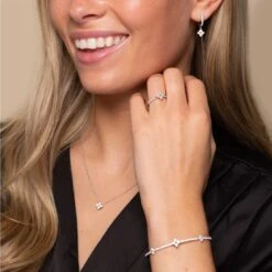 Chisholm Hunter 9ct White Gold Brilliant Cut 0.33ct Cluster Pendant Necklace -Chisholm Hunter 1 008 04 0219 and 15 119 12 0109 and 15 123 03 0055 and 15 121 11 0114 b 2 1