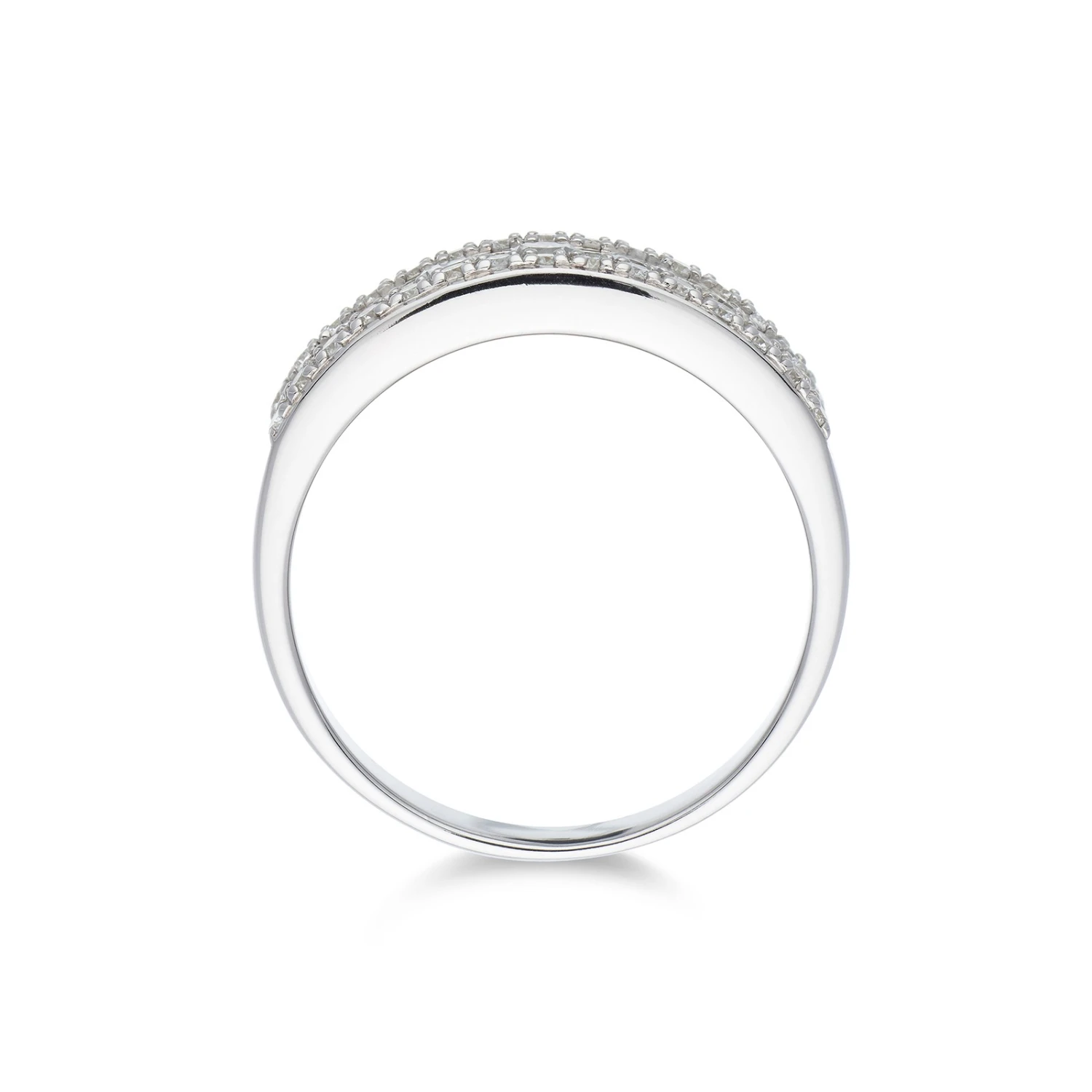 Chisholm Hunter 9ct White Gold Round Brilliant Diamond 1.00ct 3 Row Cluster Ring 7 Chisholm Hunter 9ct White Gold Round Brilliant Diamond 1.00ct 3 Row Cluster Ring - Image 5