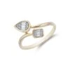 Chisholm Hunter 9ct Yellow Gold Baguette And Brilliant Cut Diamond 0.17ct Fancy Cluster Ring