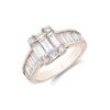 Chisholm Hunter 18ct Rose Gold Baguette Cut 1.75ct Diamond Cluster Ring -Chisholm Hunter 1 008 06 0017