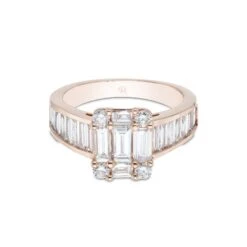 Chisholm Hunter 18ct Rose Gold Baguette Cut 1.75ct Diamond Cluster Ring 18 Chisholm Hunter 18ct Rose Gold Baguette Cut 1.75ct Diamond Cluster Ring -Chisholm Hunter 1 008 06 0017b