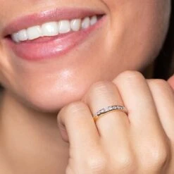 Chisholm Hunter 18ct White Gold And Yellow Gold Brilliant Cut Diamond 0.28ct Twisted Circle Ring -Chisholm Hunter 1 009 01 0376 om 1