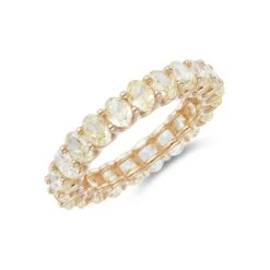 Chisholm Hunter 18ct Yellow Gold 3.97ct Diamond Oval Eternity Ring
