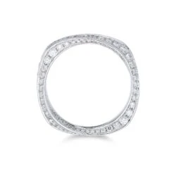 Chisholm Hunter 18ct White Gold Brilliant Cut Diamond 1.30ct Twisted Circle Ring 13 Chisholm Hunter 18ct White Gold Brilliant Cut Diamond 1.30ct Twisted Circle Ring -Chisholm Hunter 1 009 02 0560 white gold diamond fancy band ring 1