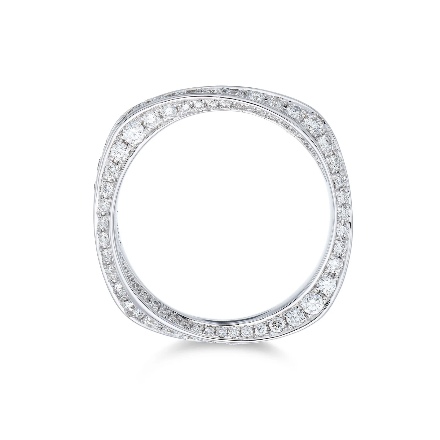 Chisholm Hunter 18ct White Gold Brilliant Cut Diamond 1.30ct Twisted Circle Ring 6 Chisholm Hunter 18ct White Gold Brilliant Cut Diamond 1.30ct Twisted Circle Ring - Image 4