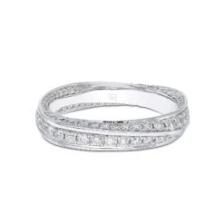 Chisholm Hunter 18ct White Gold Brilliant Cut Diamond 1.30ct Twisted Circle Ring 12 Chisholm Hunter 18ct White Gold Brilliant Cut Diamond 1.30ct Twisted Circle Ring -Chisholm Hunter 1 009 02 0560 white gold diamond fancy band ring 2