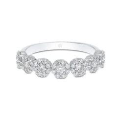 Chisholm Hunter 18ct White Gold 0.55ct Diamond Cluster Eternity Ring -Chisholm Hunter 1 009 02 0562b