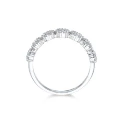 Chisholm Hunter 18ct White Gold 0.55ct Diamond Cluster Eternity Ring -Chisholm Hunter 1 009 02 0562c