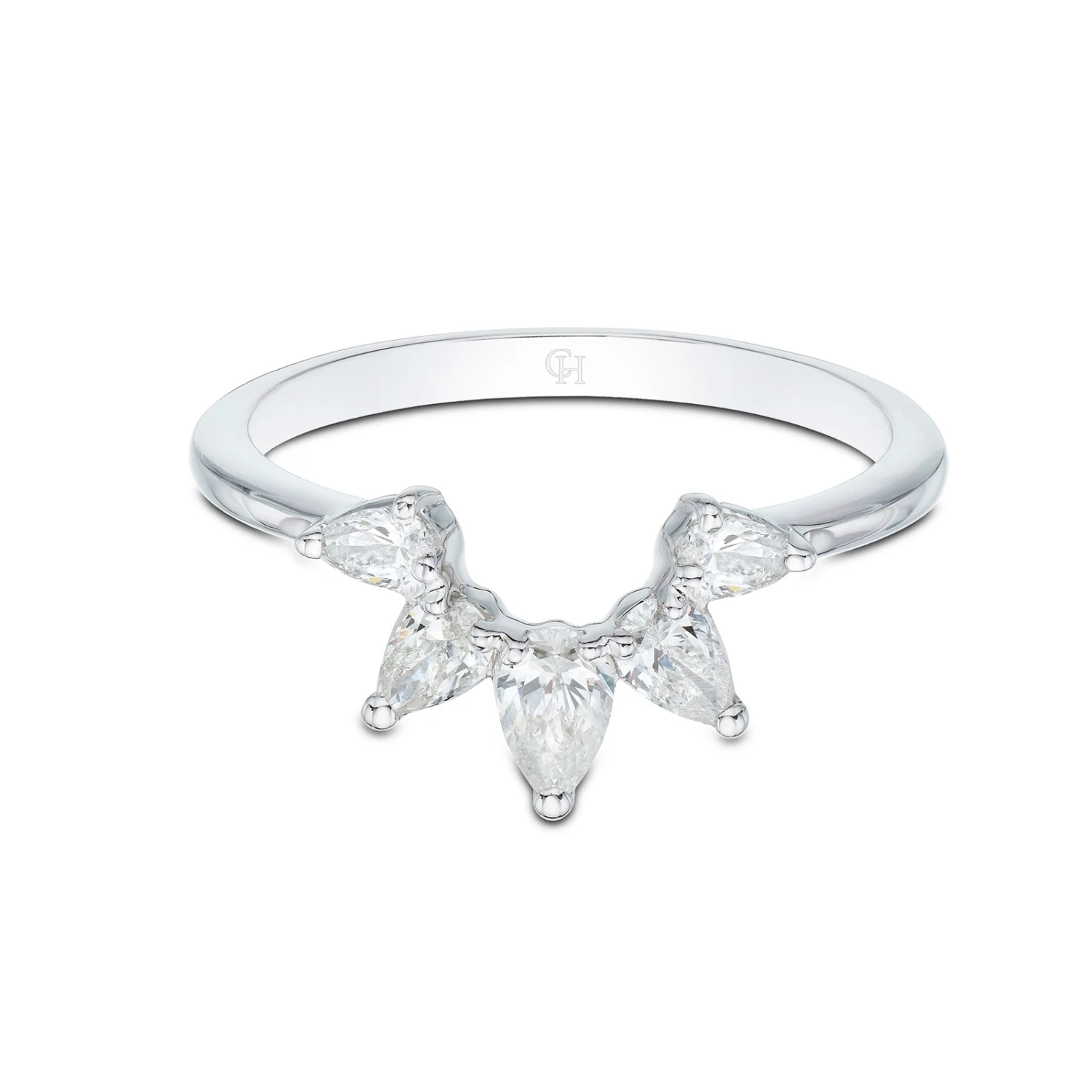 Chisholm Hunter 18ct White Gold Pear Cut 0.67ct Diamond Ring 5 Chisholm Hunter 18ct White Gold Pear Cut 0.67ct Diamond Ring - Image 3