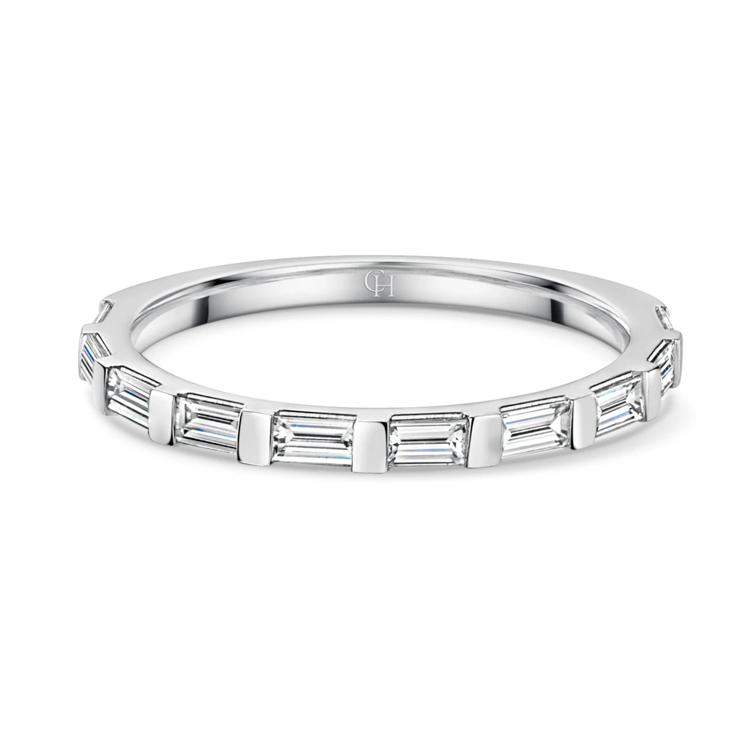 Chisholm Hunter 9ct White Gold Baguette Cut 0.50ct Diamond Eternity Ring 5 Chisholm Hunter 9ct White Gold Baguette Cut 0.50ct Diamond Eternity Ring - Image 3