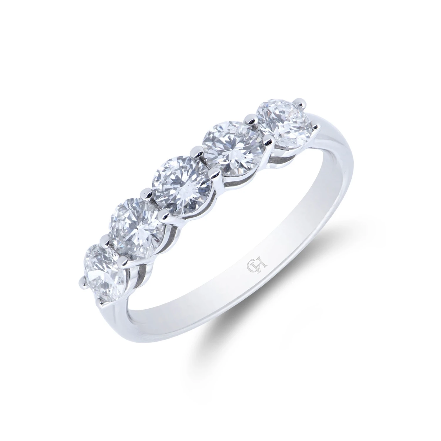 Chisholm Hunter Platinum Brilliant Cut 5 Stone 1.15ct Diamond Eternity Ring 3 Chisholm Hunter Platinum Brilliant Cut 5 Stone 1.15ct Diamond Eternity Ring