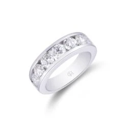 Chisholm Hunter Platinum Brilliant Cut 7 Stone 2.00ct Diamond Eternity Ring