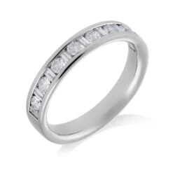 Chisholm Hunter Platinum Baguette And Brilliant Cut 0.50ct Diamond Eternity Ring