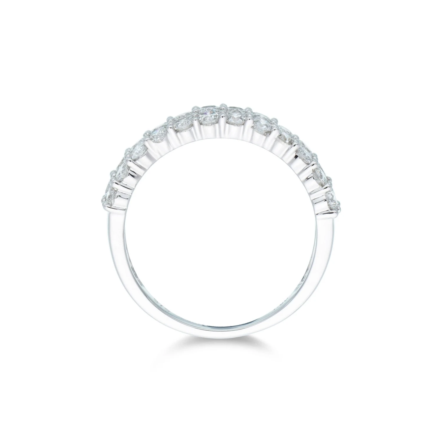 Chisholm Hunter 9ct White Gold Brilliant Cut 1.00ct Diamond Double Row Eternity 6 Chisholm Hunter 9ct White Gold Brilliant Cut 1.00ct Diamond Double Row Eternity - Image 4