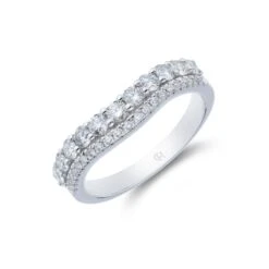 Chisholm Hunter 9ct White Gold Brilliant Cut 0.70ct Diamond Shaped Eternity Ring
