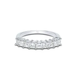 Chisholm Hunter 9ct White Gold Princess Cut 1.00ct Diamond Eternity Ring -Chisholm Hunter 1 009 04 0151 flat 1