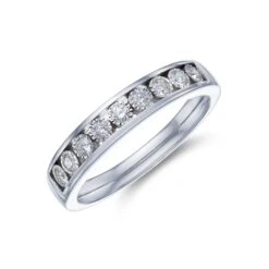 Chisholm Hunter 9ct White Gold Round Brilliant 0.25ct Diamond Eternity Ring